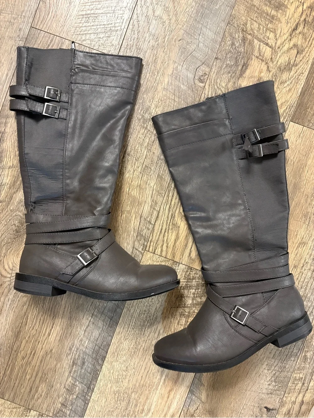 torrid Dark Brown Buckle Strap Riding Boots